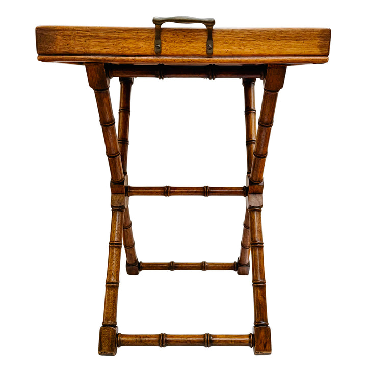 1970s Bamboo Accent Table With Removable Butler Tray by Drexel Heritage