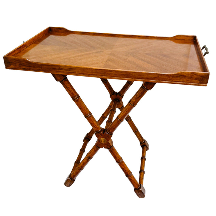 1970s Bamboo Accent Table With Removable Butler Tray by Drexel Heritage