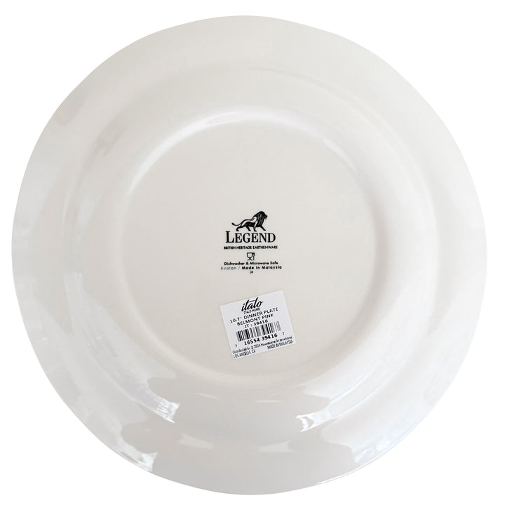 Legend Belmont Pink English Heritage Transferware Dinner Plates