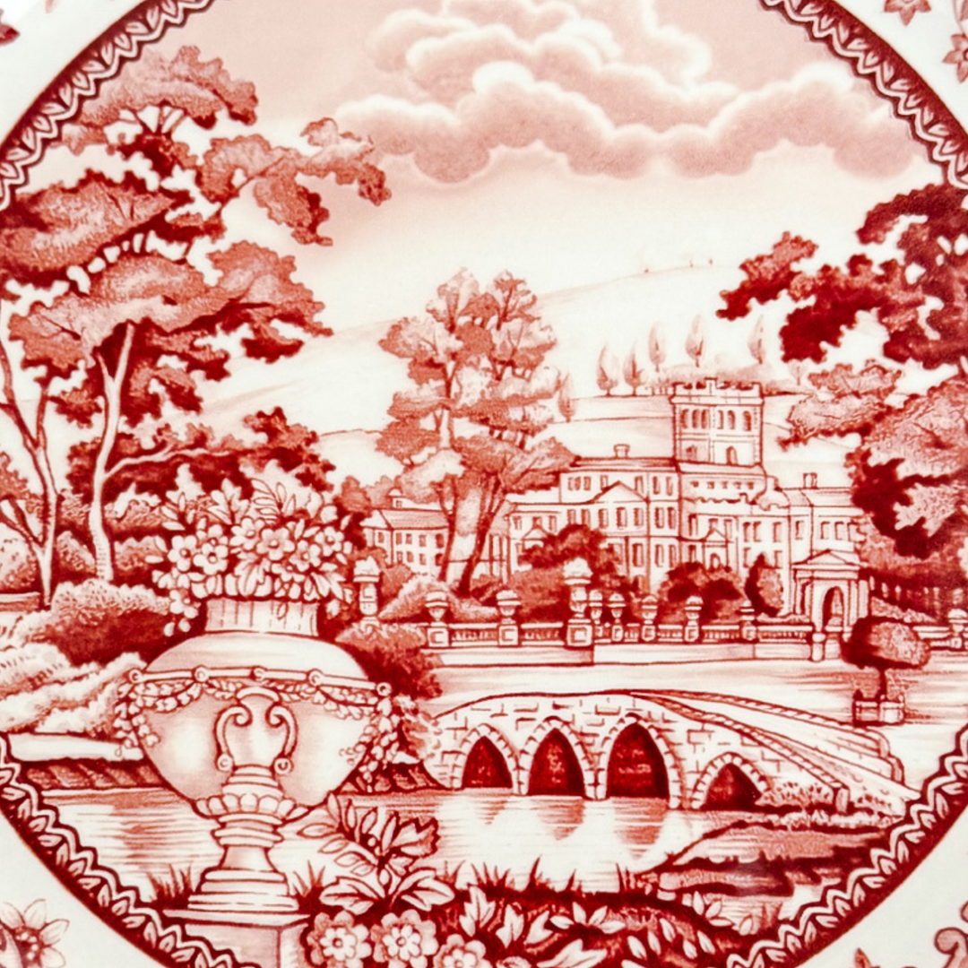 Legend Belmont Pink English Heritage Transferware Dinner Plates