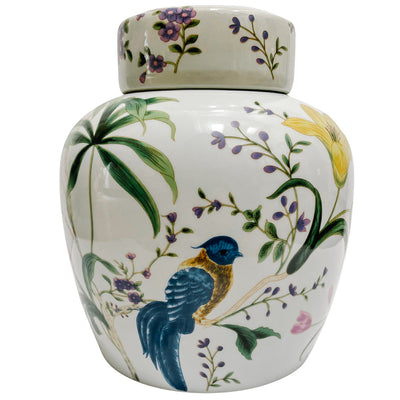 Birds & Flowers Chinoiserie Ginger Jar