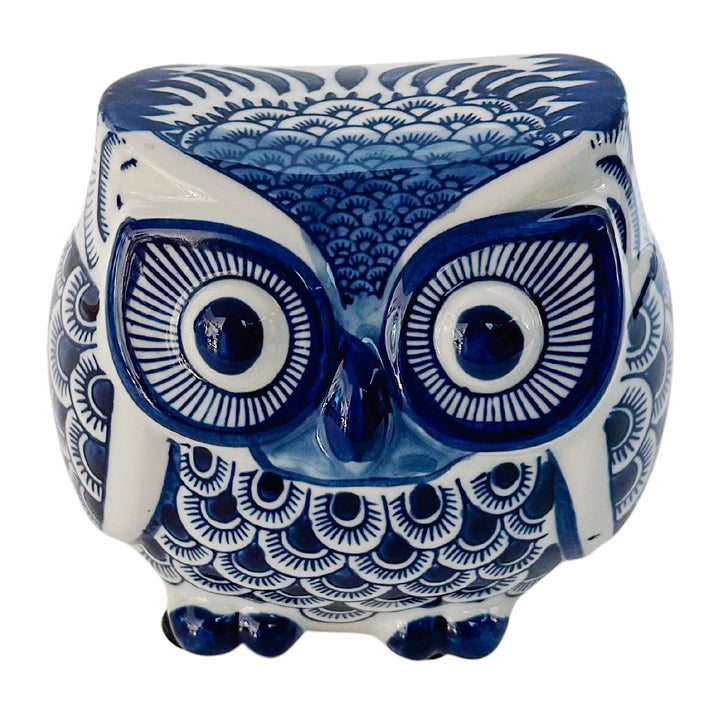 Blue & White Porcelain Fishnet Owl