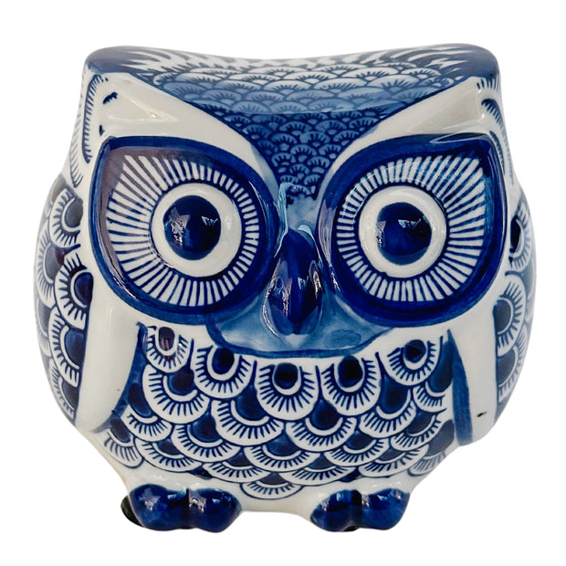 Blue & White Porcelain Fishnet Owl