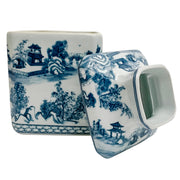 Blue & White Chinoiserie Ceramic Tissue Box Cover