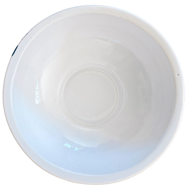 Blue & White Hand-Painted Mottahedeh Round Frog Vase