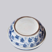Blue & White Porcelain Dragon and Pearl Shallow Bowl
