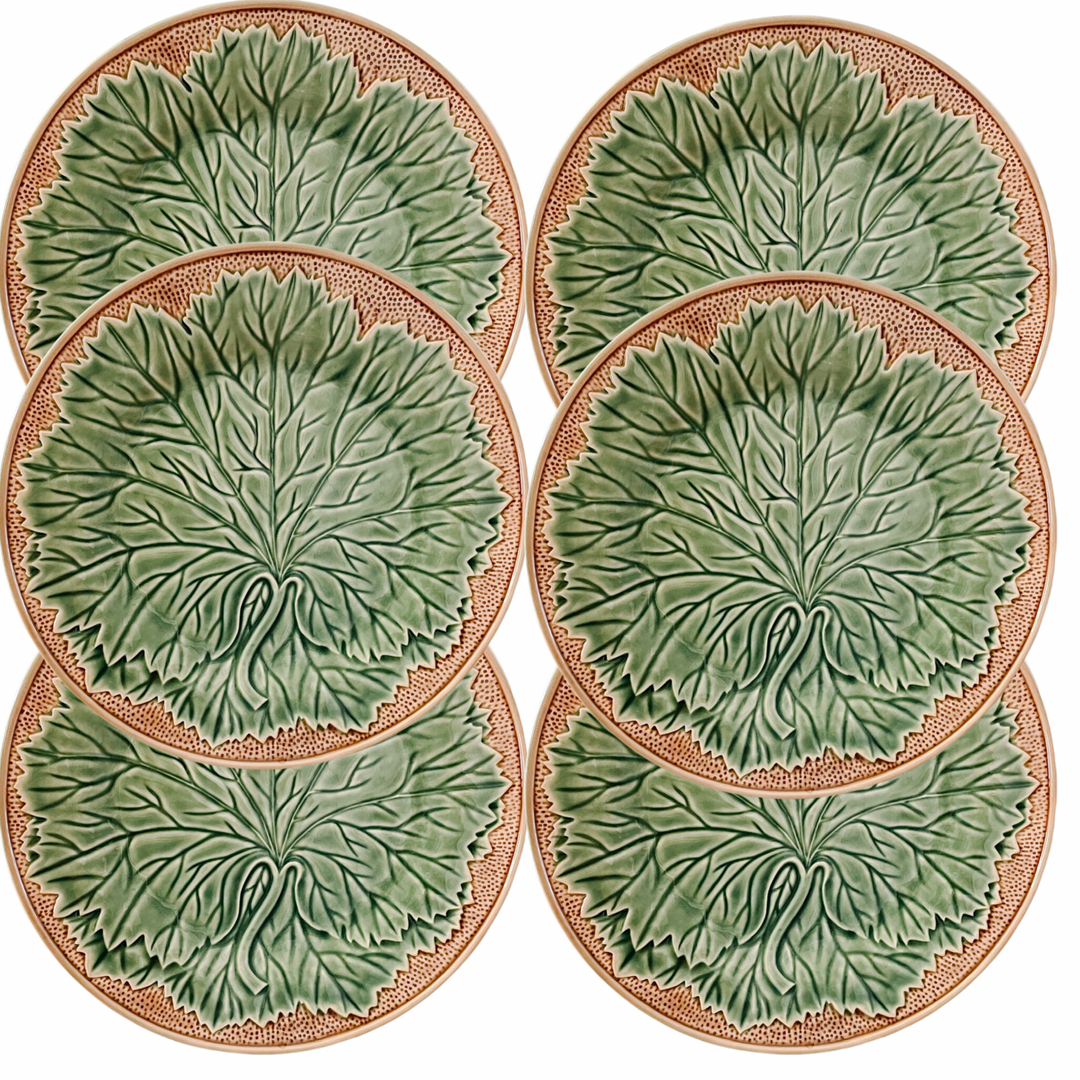 Bordallo Pinheiro New Vine Grapevine Leaf Dinner Plates 