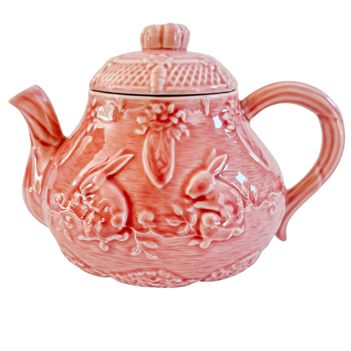 Bordallo Pinheiro Rabbit Pink Teapot
