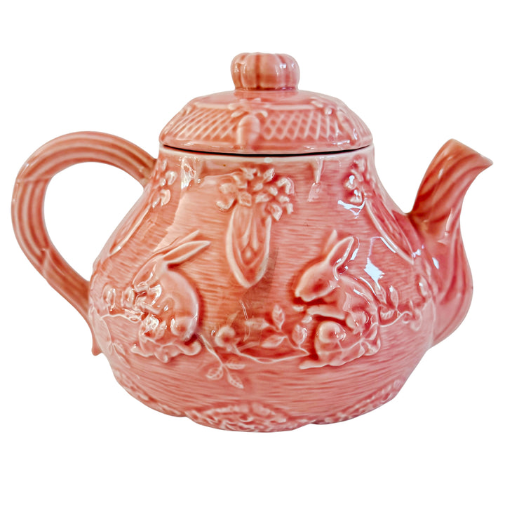 Bordallo Pinheiro Rabbit Pink Teapot