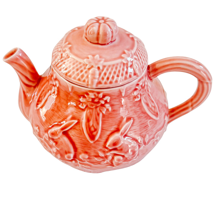 Bordallo Pinheiro Rabbit Pink Teapot