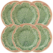 Bordallo Pinheiro  Grape Leaf Dinner Plates