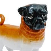Pair of Antique Austrian Porcelain Pug Dog Figurines