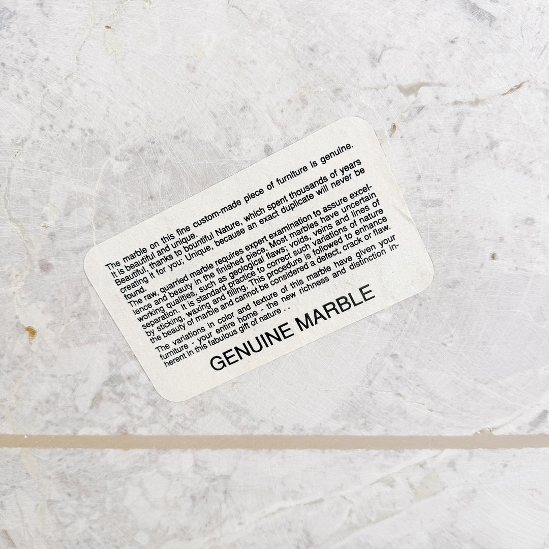 Century Furniture Neoclassical Marble Top Console Table Made in Italy