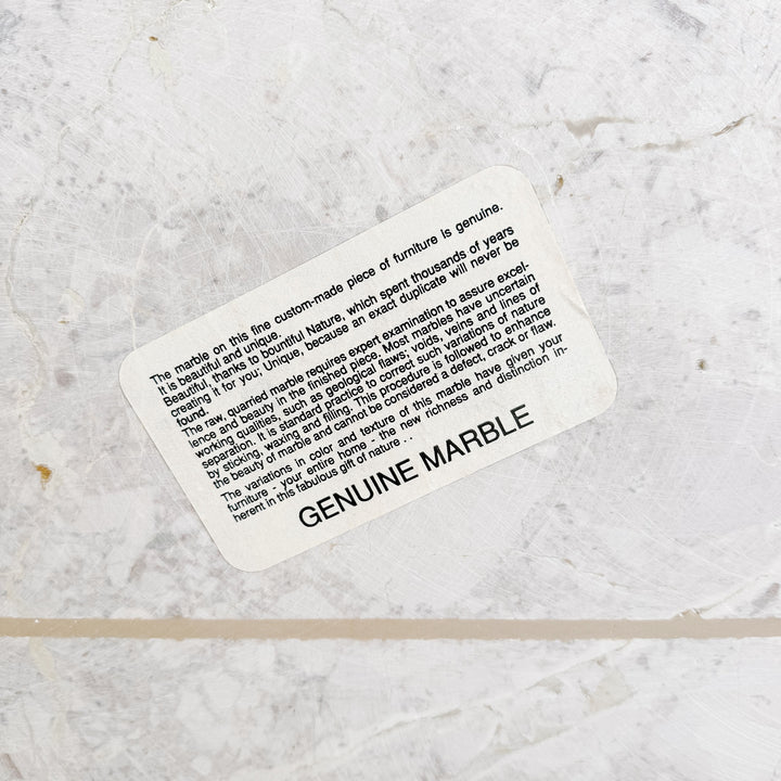 Century Furniture Neoclassical Marble Top Console Table Made in Italy