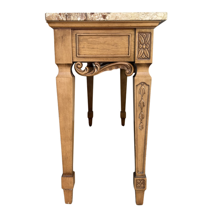Century Furniture Neoclassical Marble Top Console Table Made in Italy
