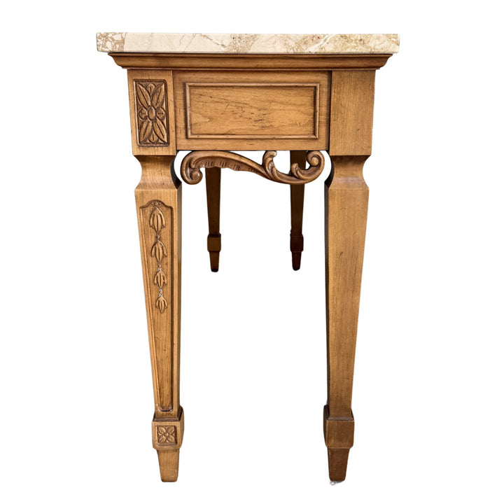 Century Furniture Neoclassical Marble Top Console Table Made in Italy
