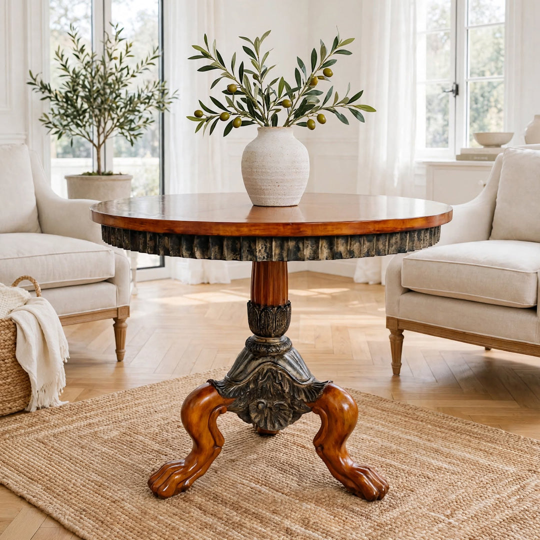French Regency Claw Feet Gueridon Center Table by Charles Pollock for William Switzer