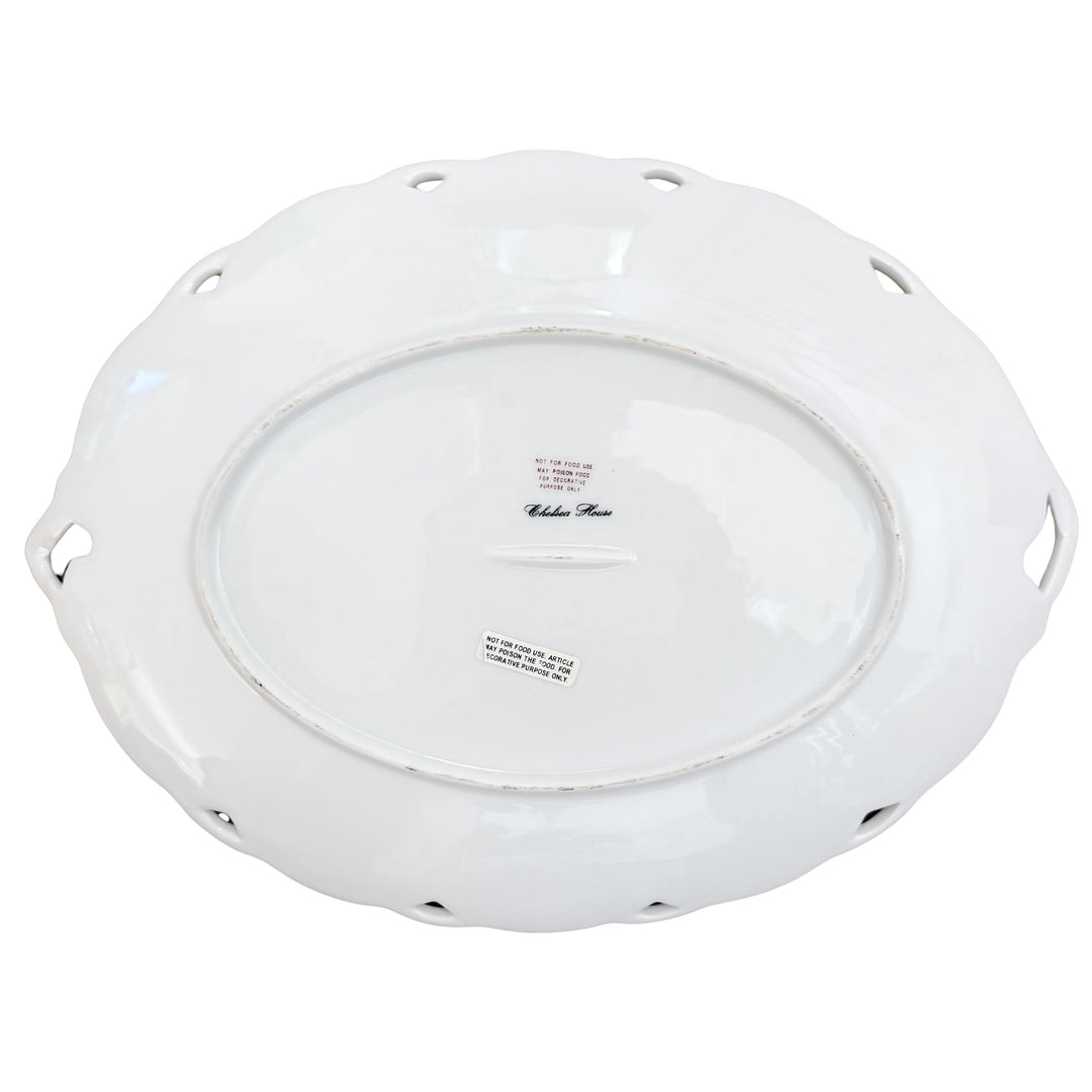 Chelsea House Italian Style Reticulated Porcelain Butterfly Tray