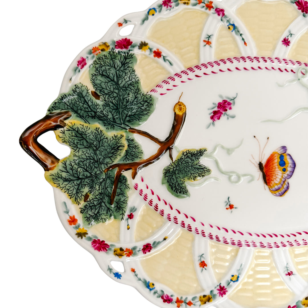 Chelsea House Italian Style Reticulated Porcelain Butterfly Tray