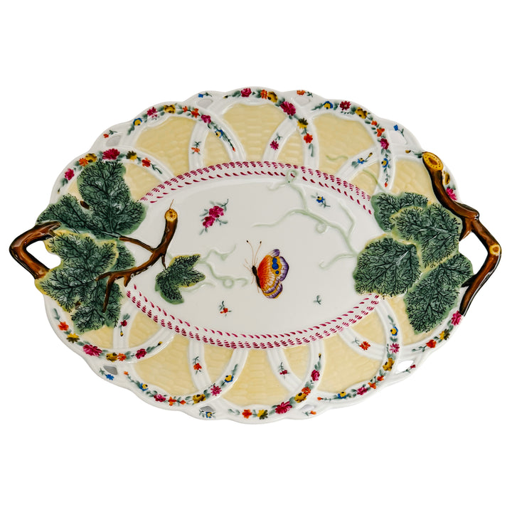 Chelsea House Italian Style Reticulated Porcelain Butterfly Tray