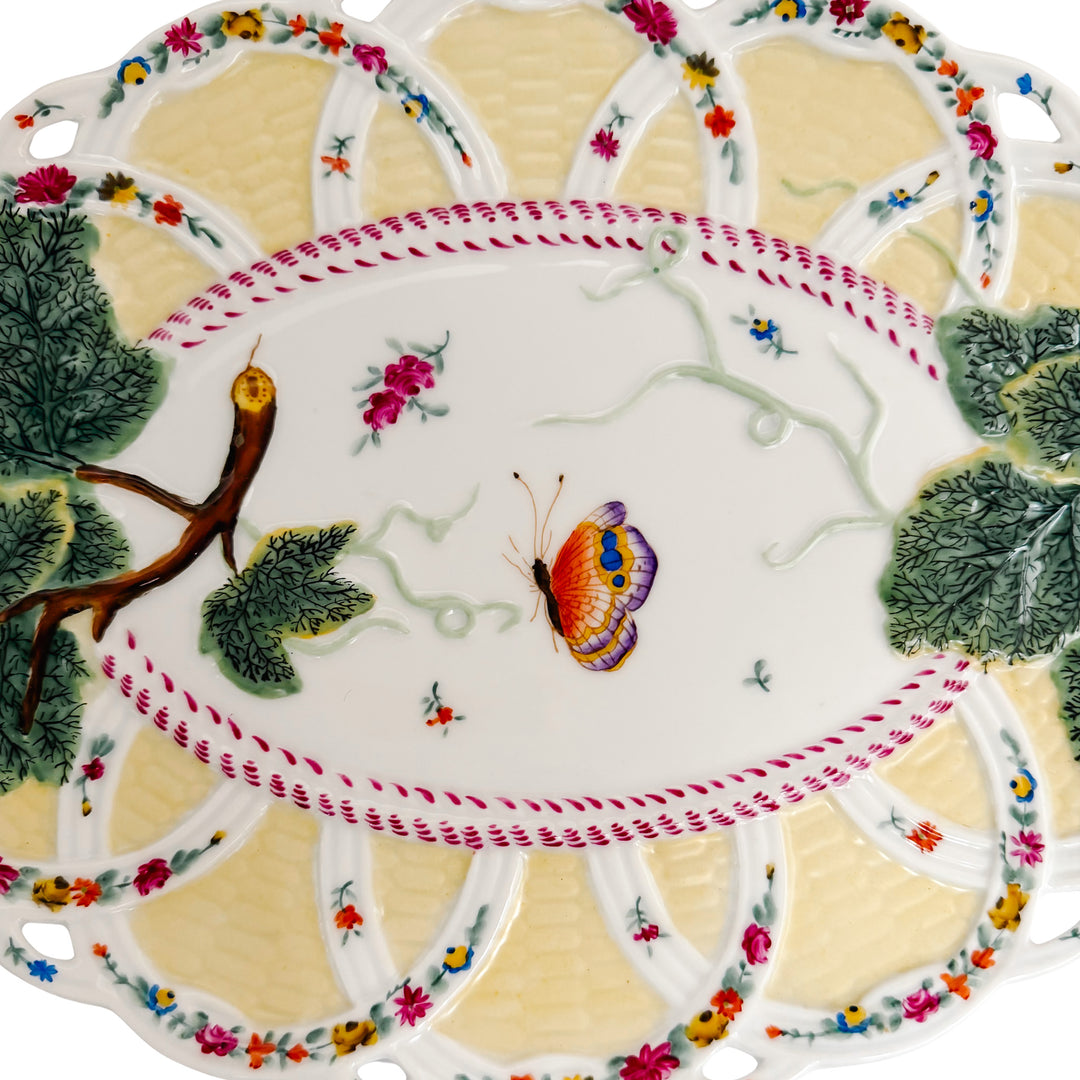 Chelsea House Italian Style Reticulated Porcelain Butterfly Tray