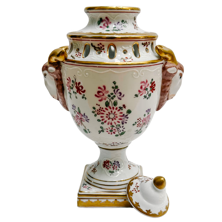 Chelsea House Ram Head Armorial Potpourri Vase (2)