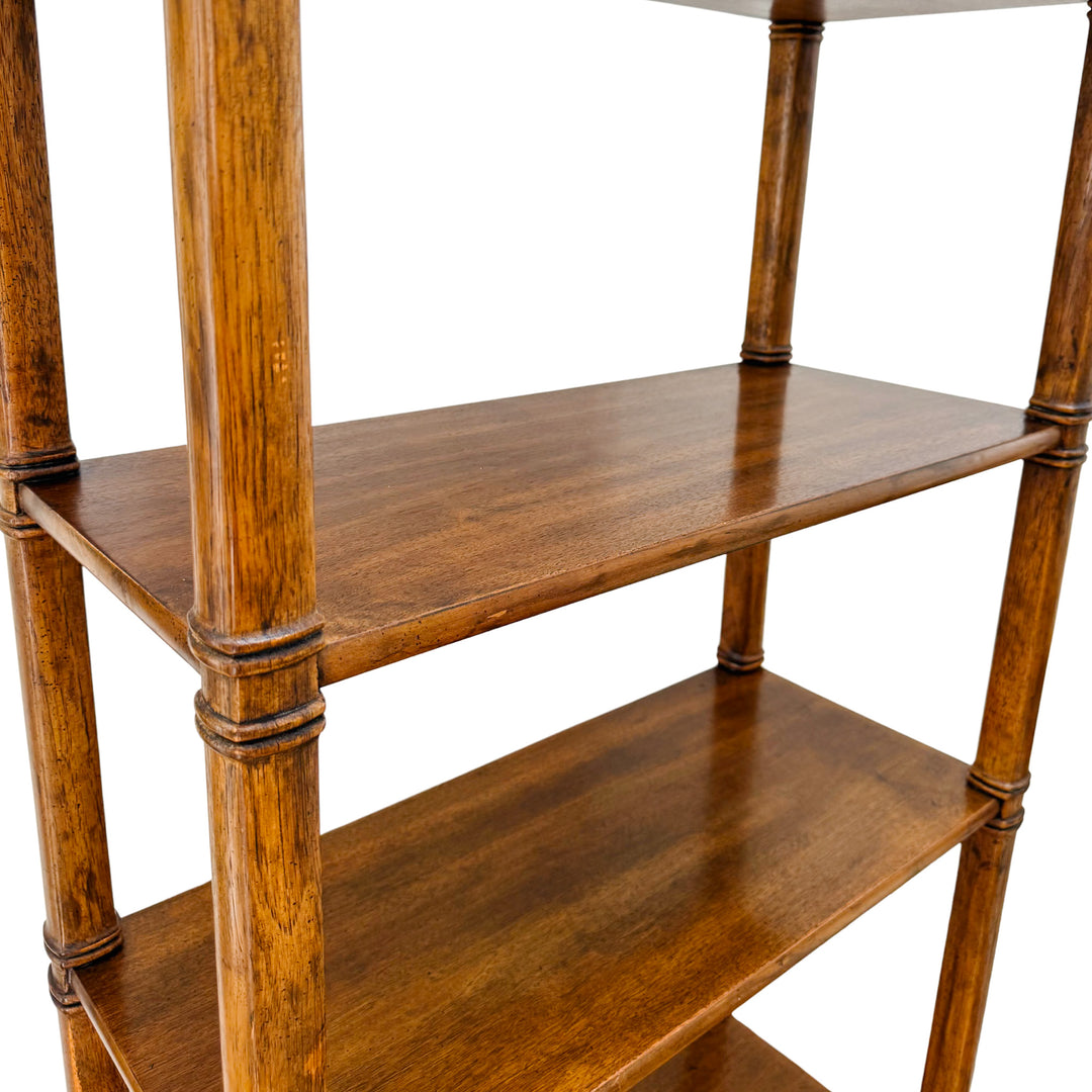 Pair of Vintage Chinese Chippendale Bamboo Etageres by Heritage  