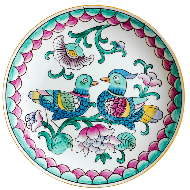 Chinese Mandarin Ducks Decorative Charger Plate