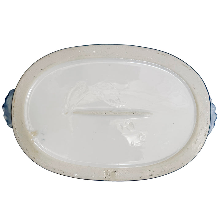 Chinoiserie Blue & White Pond Scene Foot Bath Planter