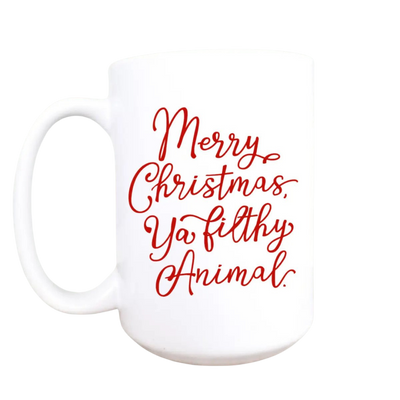 Christmas Ceramic Mug - Merry Christmas You Filthy Animal