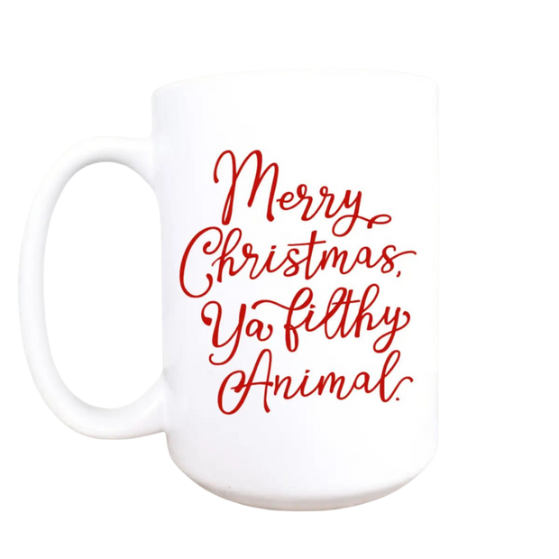 Christmas Ceramic Mug - Merry Christmas You Filthy Animal