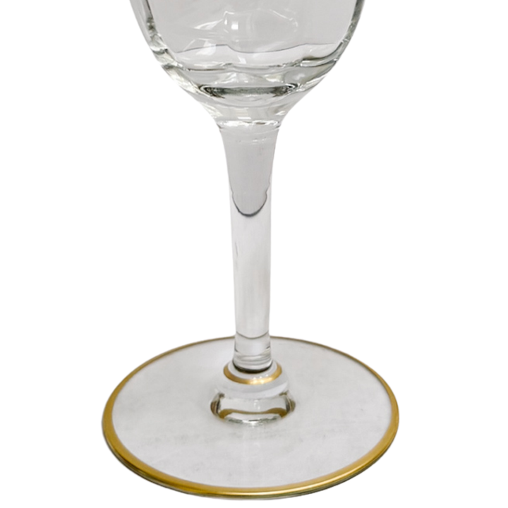 Gold Encrusted Minton Clear Glasses By Tiffin-Franciscan 