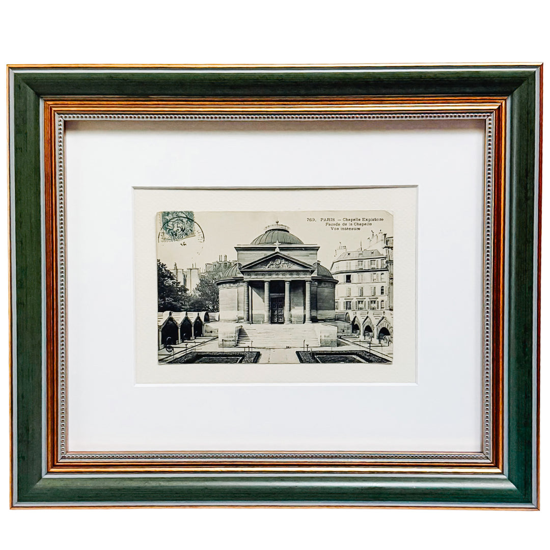 Curated Parisian Architecture & History Framed Postcard Collection