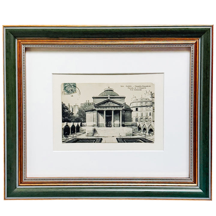 Curated Parisian Architecture & History Framed Postcard Collection