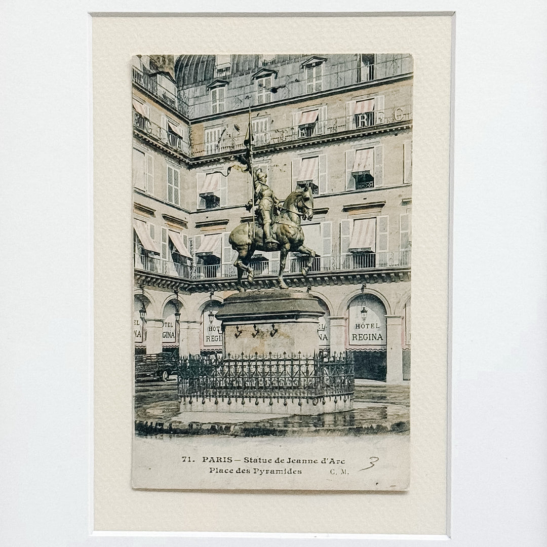 Curated Parisian Architecture & History Framed Postcard Collection
