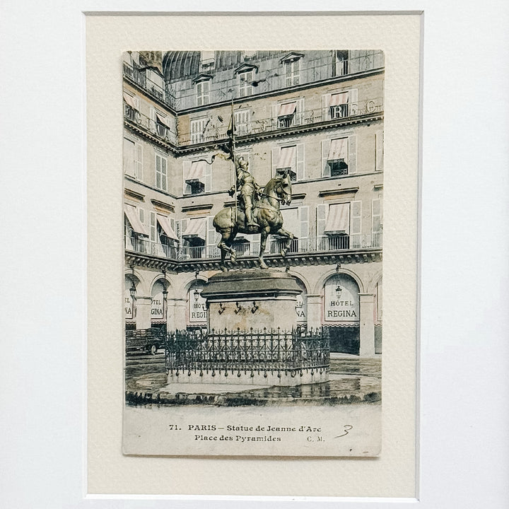 Curated Parisian Architecture & History Framed Postcard Collection