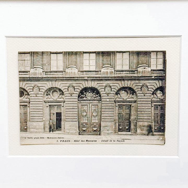 Curated Parisian Architecture & History Framed Postcard Collection