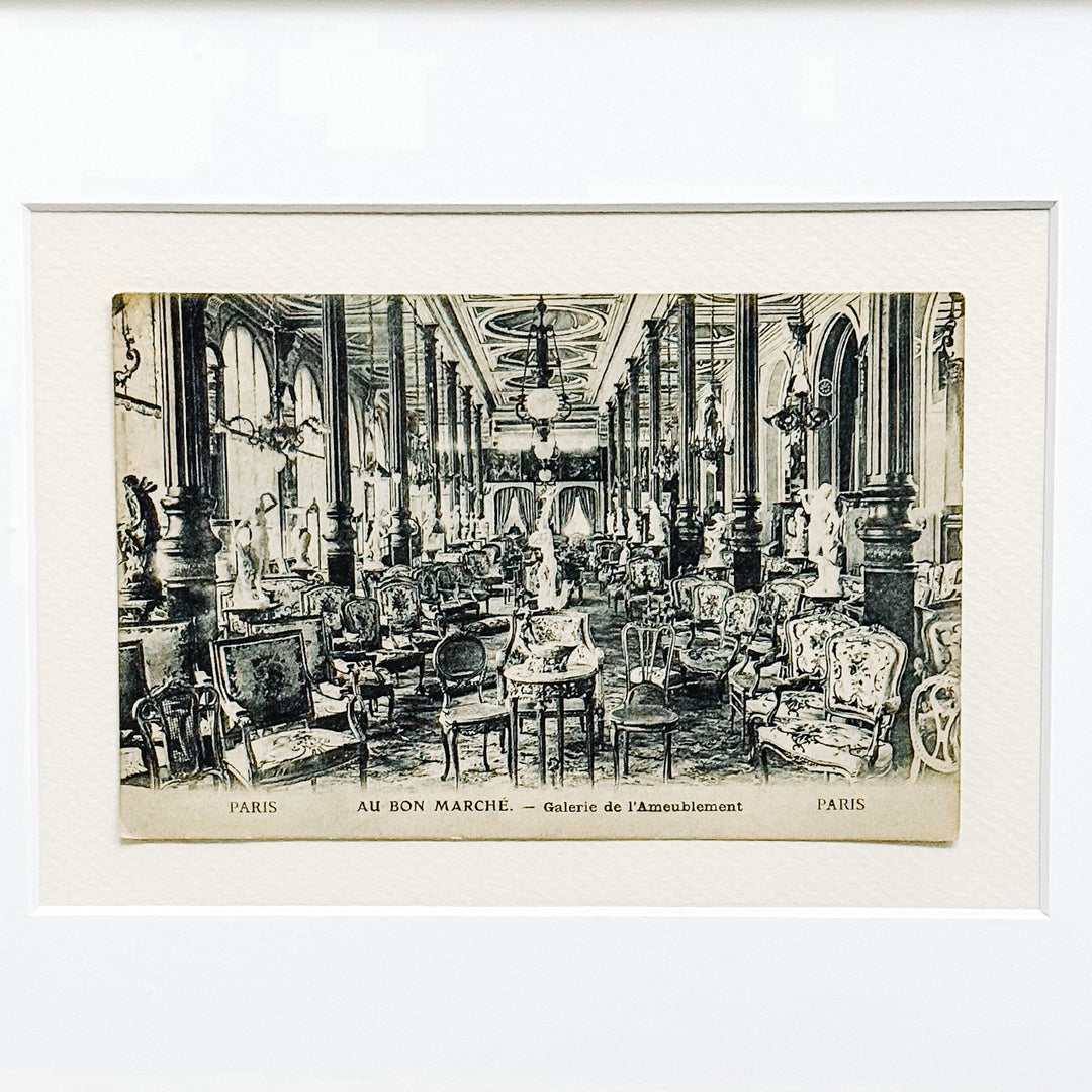 Curated Parisian Architecture & History Framed Postcard Collection