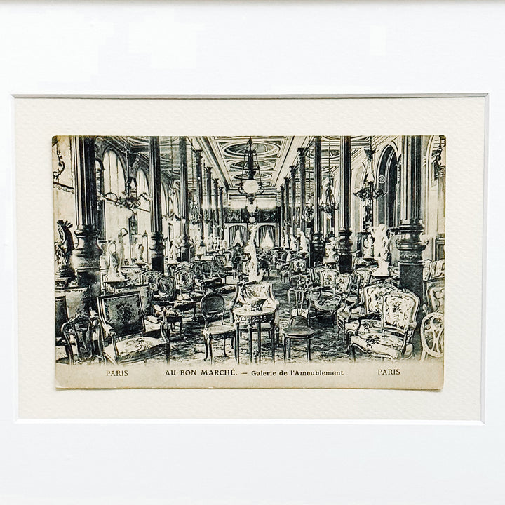 Curated Parisian Architecture & History Framed Postcard Collection