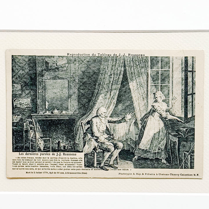 Curated Parisian Architecture & History Framed Postcard Collection
