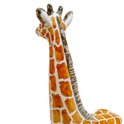 vintage Italian Glazed Ceramic Giraffe Sculpture