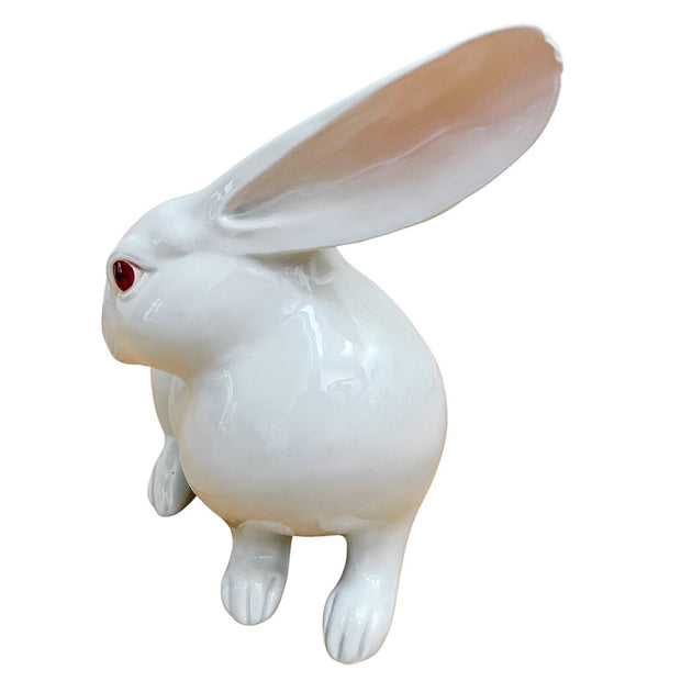 1978 Large Fitz & Floyd Ceramic Bunny Rabbit Figurines