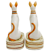 Vintage Pair Of Whippet Dog Bookends