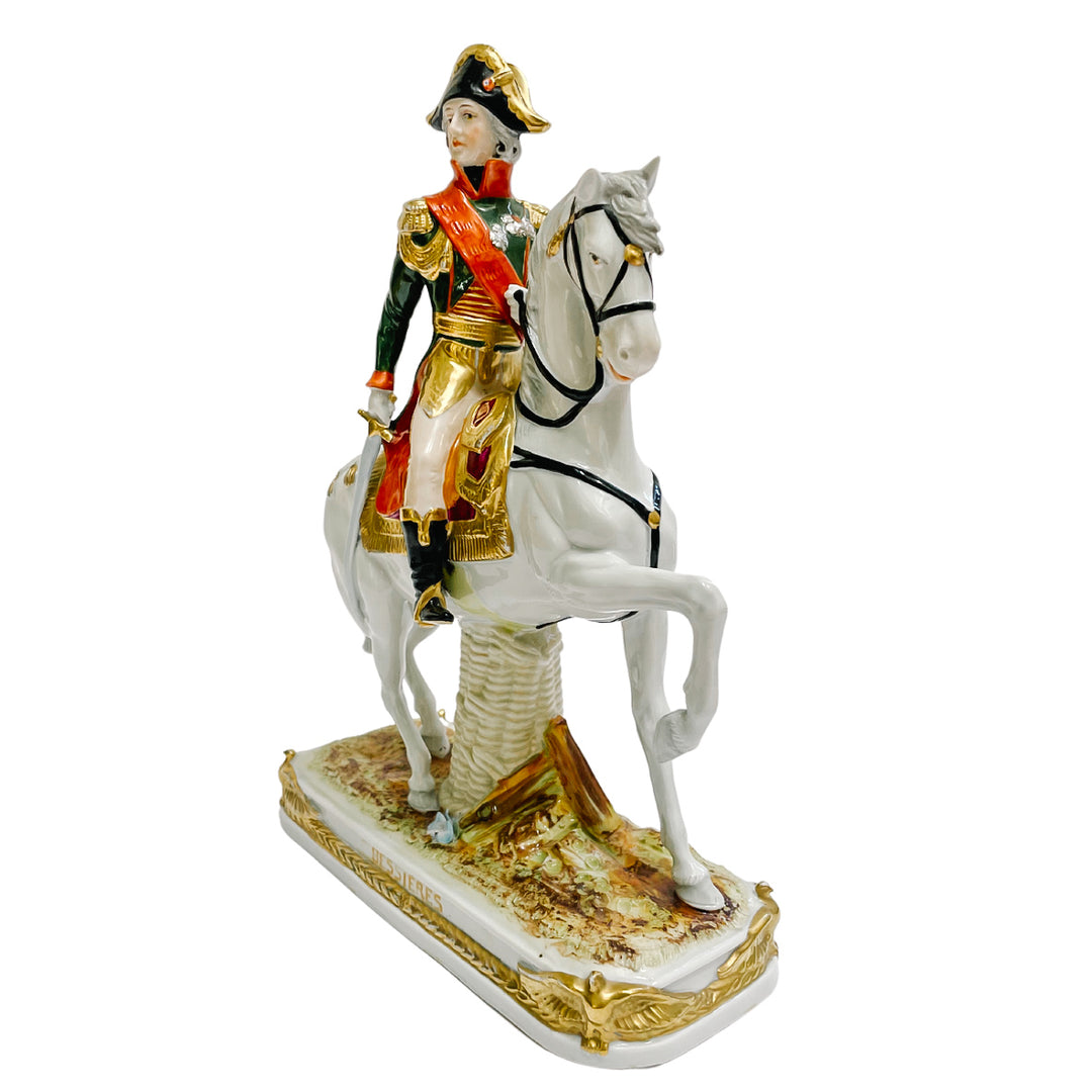 Scheibe Alsbach Porcelain Napoleonic Marshal Bessieres on Horse