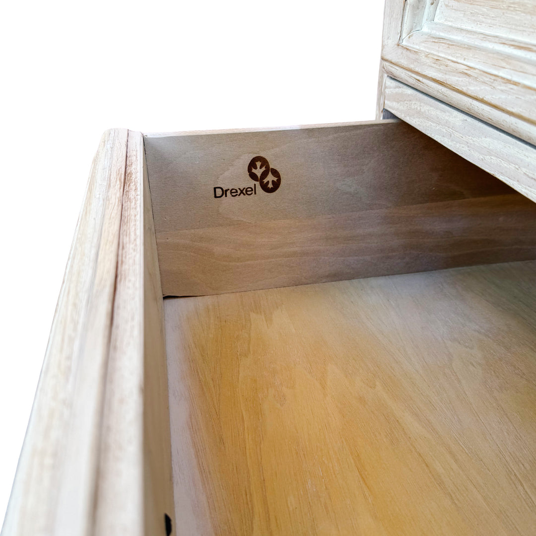 Drexel French Provincial Cabernet Blanc 9 Drawer Dresser  Credenza