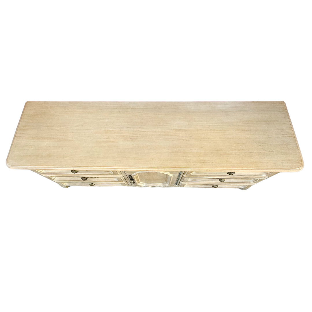 Drexel French Provincial Cabernet Blanc 9 Drawer Dresser  Credenza