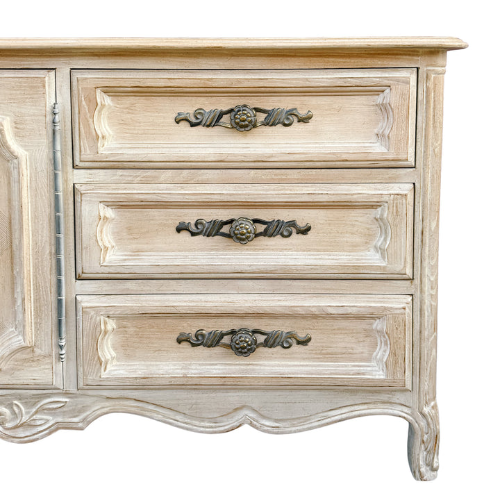 Drexel French Provincial Cabernet Blanc 9 Drawer Dresser  Credenza