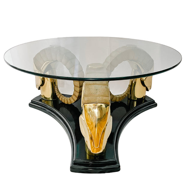 Drexel Heritage Hollywood Regency Ram Head Coffee Table