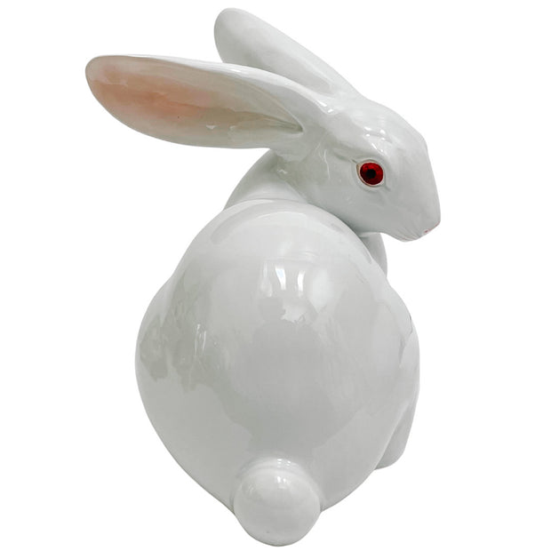 1978 Large Fitz & Floyd Ceramic Bunny Rabbit Figurines
