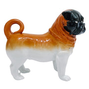 Pair of Antique Austrian Porcelain Pug Dog Figurines